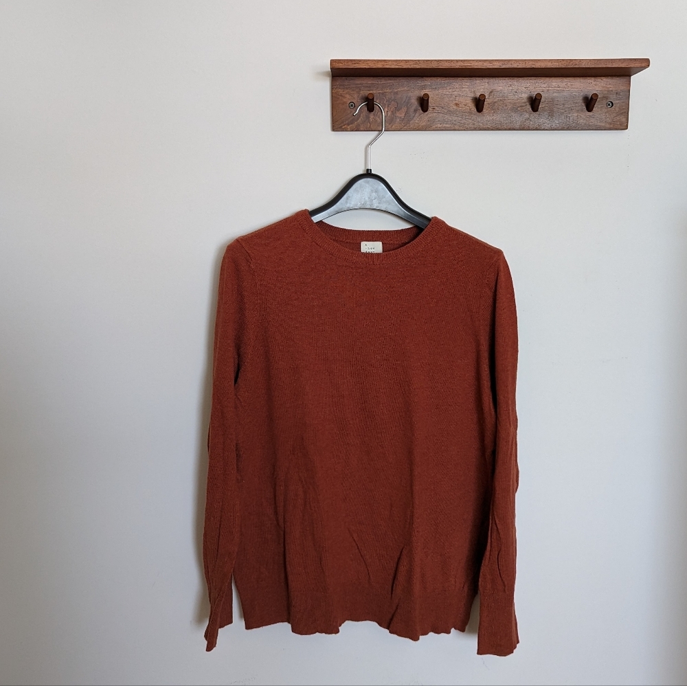 [a new day] Burnt Orange Sweater